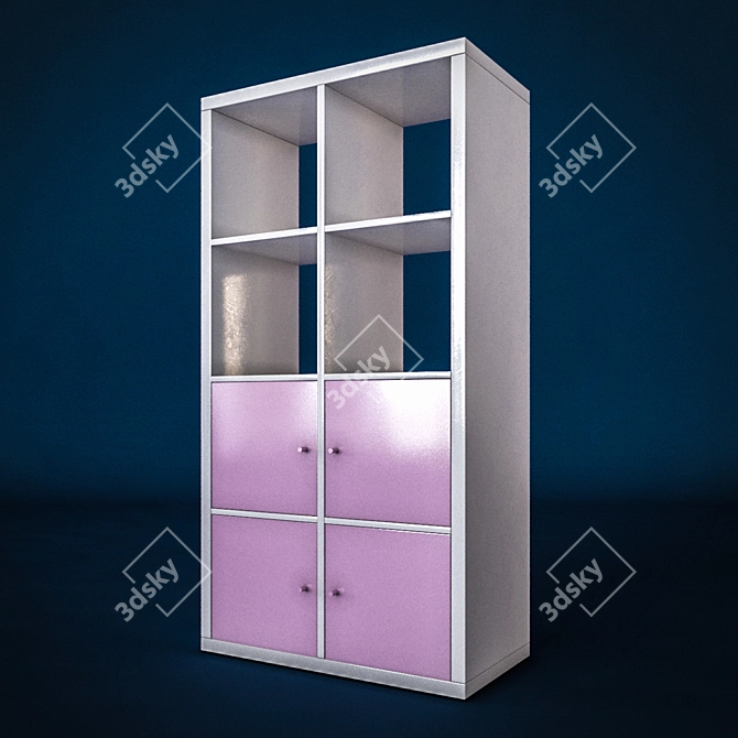 Modular Shelving with Inserts 3D model image 1