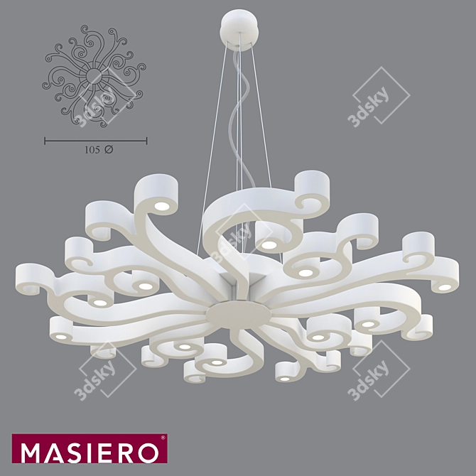 Elegant Masiero Virgo Pendant 3D model image 1