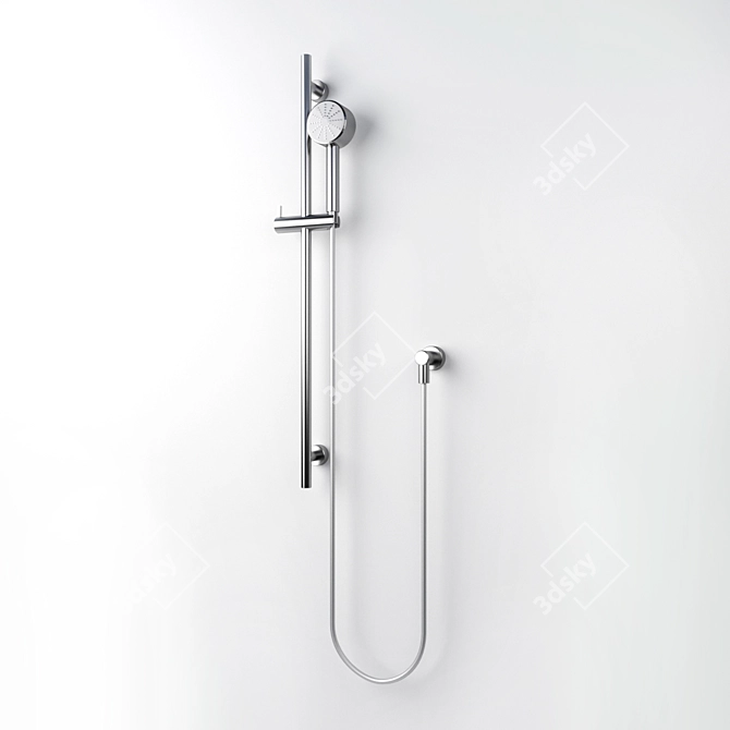 Chic Chrome Shower Set 3D model image 1