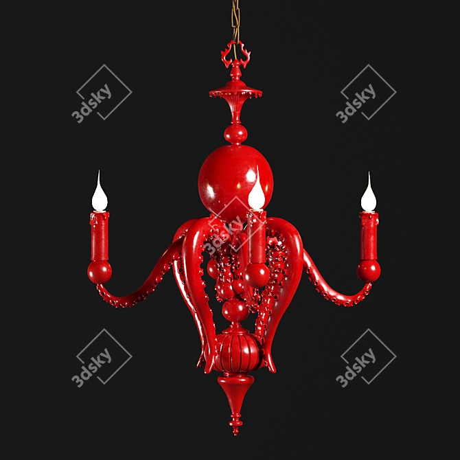 Elegant Octopus Chandelier: Adam Wallacavage 3D model image 1