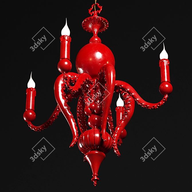 Elegant Octopus Chandelier: Adam Wallacavage 3D model image 2