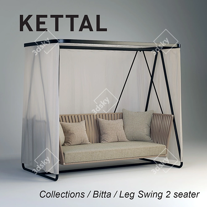 Bitta Leg Swing 2-Seater: Ultimate Outdoor Relaxation 3D model image 1