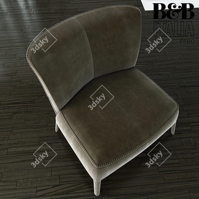 FEBO Low Chair by B&B Italia: Timeless Elegance 3D model image 2