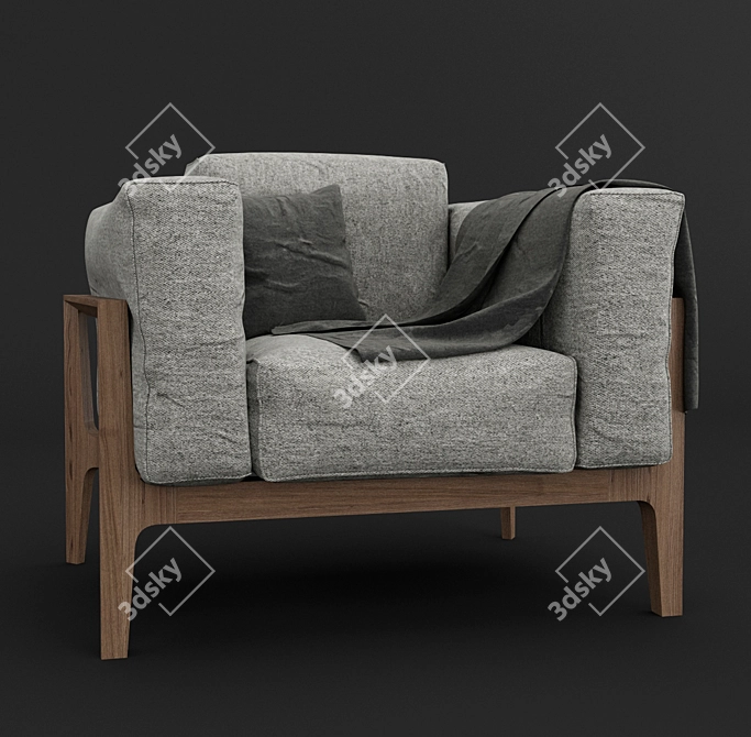 COR Elm Armchair: Sleek Design, Superior Comfort 3D model image 2