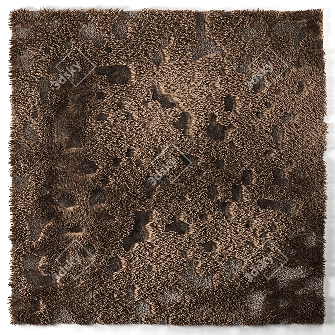 Cozy Hair-Fur Fluffy Rug 3D model image 1