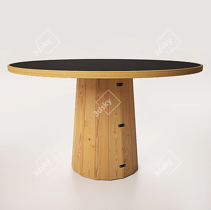 Modern Bodhi Container Table with Linoak Top 3D model image 1