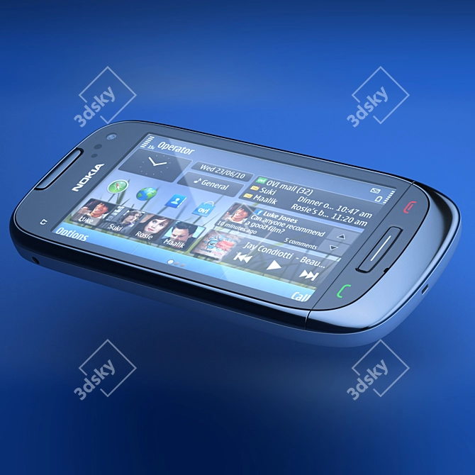 Nokia C7: Stylish and Powerful 3D model image 1