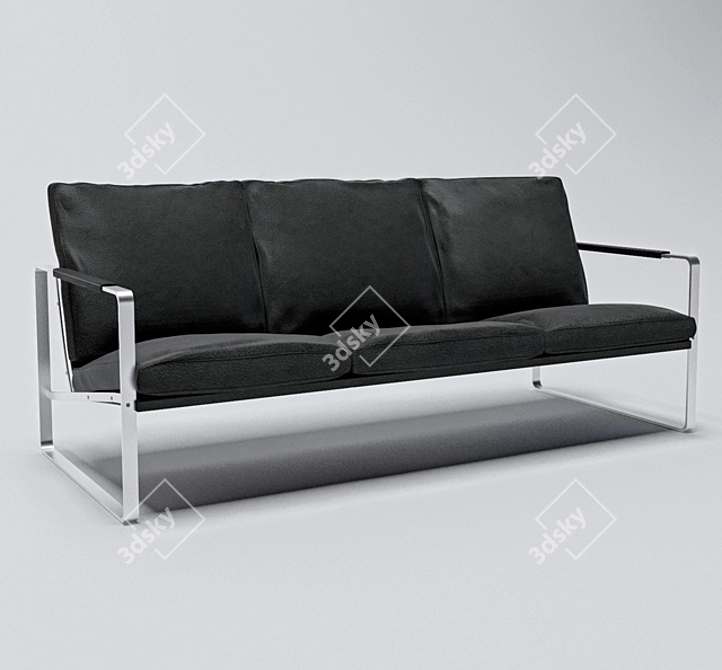 Fabricius: Sleek and Stylish 3-Seater Sofa 3D model image 2