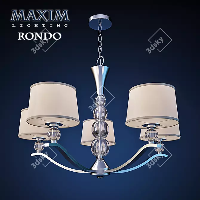 Maxim Lighting Chandelier Rondo 5-Light: Elegance Illuminated 3D model image 1