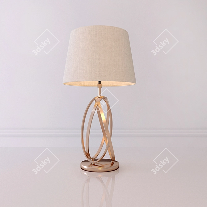 Elegant Metal Table Lamp 3D model image 1