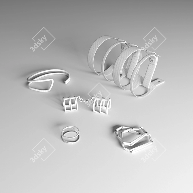 Elegant Jewellery Set 3D model image 2