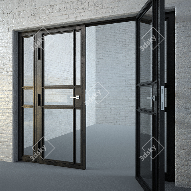 Urban Metal Loft Door 3D model image 3