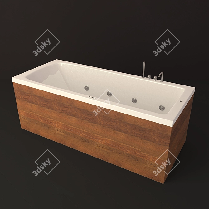 Elegant HAFRO EVA Bathtub 3D model image 1