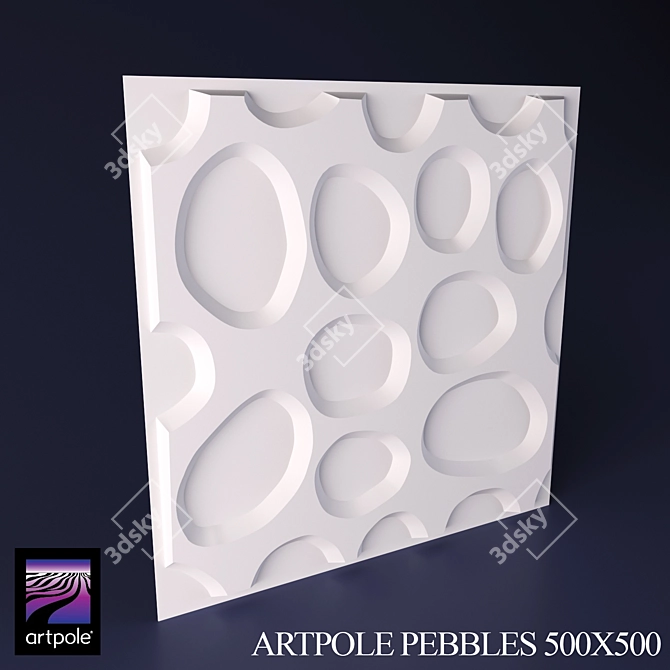 Bamboo ArtPebbles: Natural Cellulose Fiber Tiles 3D model image 1