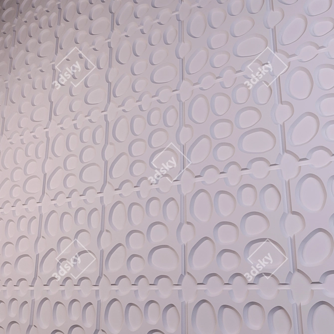 Bamboo ArtPebbles: Natural Cellulose Fiber Tiles 3D model image 2