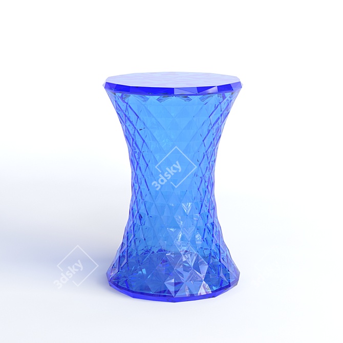 Crystal Coffee Table-Stool 3D model image 2