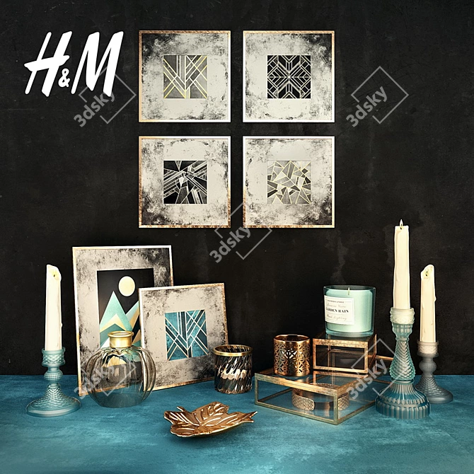 Elegant H&M Home Decor Set 3D model image 1