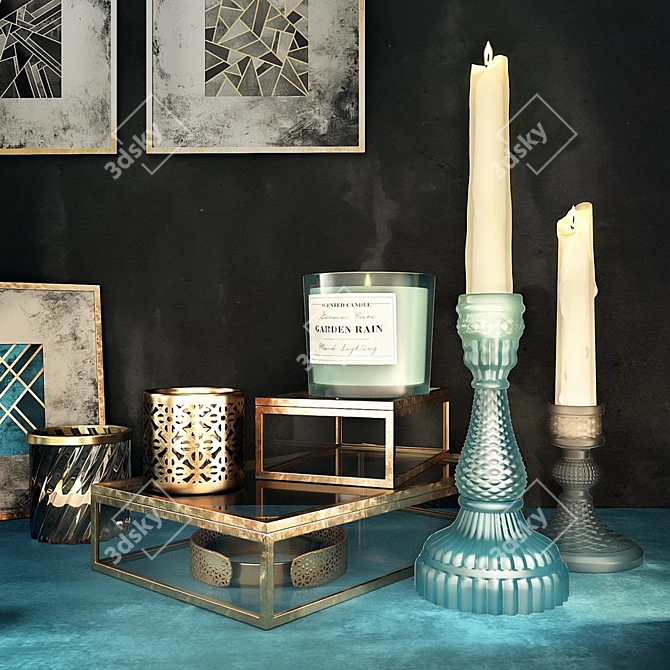 Elegant H&M Home Decor Set 3D model image 2