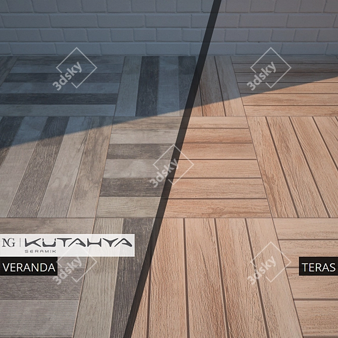 Kutahya Veranda & Teras Ceramic Tiles 3D model image 1