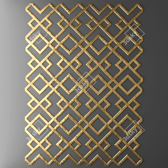 3D Wall Panel: Stylish Wall Decor 3D model image 1