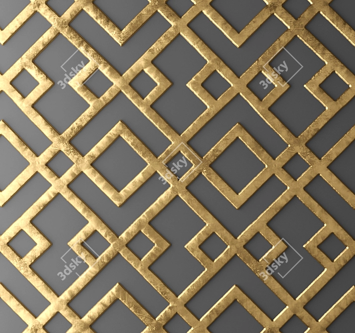 3D Wall Panel: Stylish Wall Decor 3D model image 2