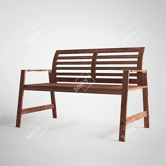 Relax & Lounge: Outdoor Bench 3D model image 1