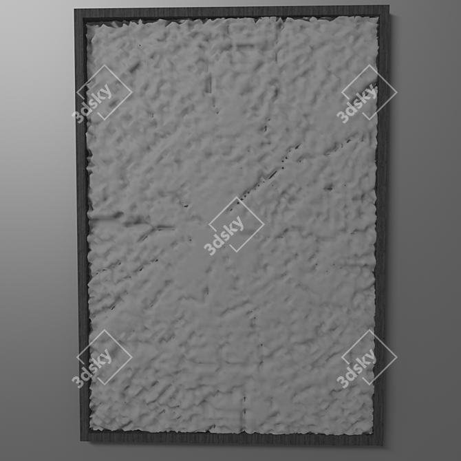 Rustic Log Wall Panel 3D model image 2