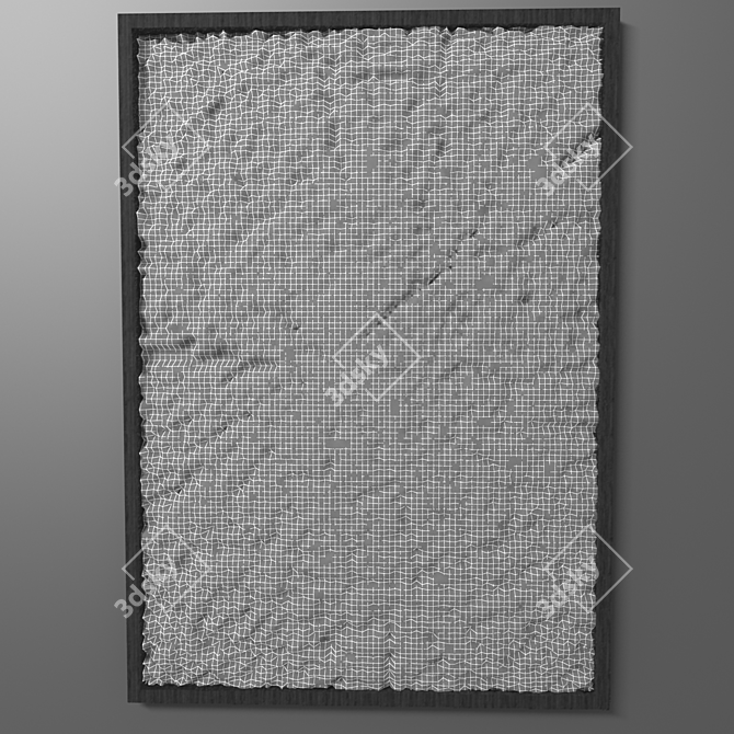 Rustic Log Wall Panel 3D model image 3