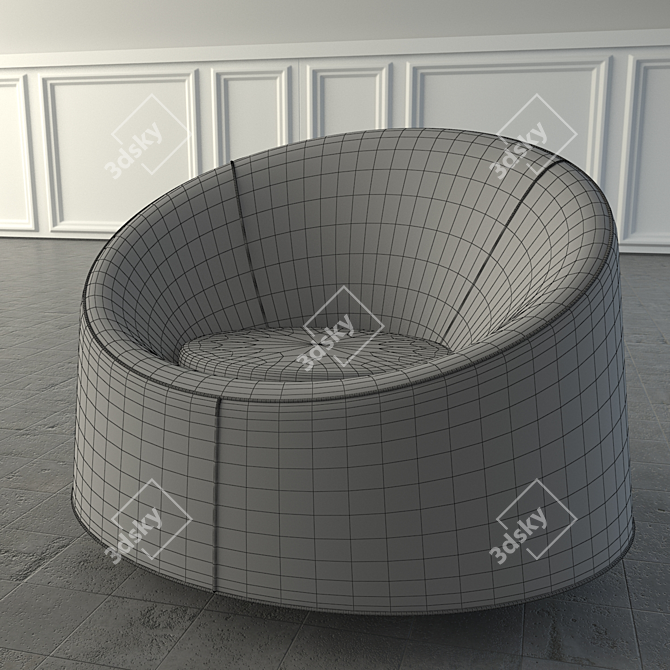 Elegant Tacchini Crystal Chair 3D model image 2