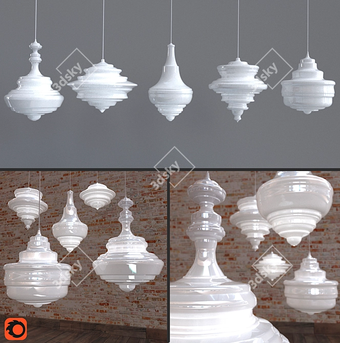 Title: Glorious Chandelier Collection 3D model image 1