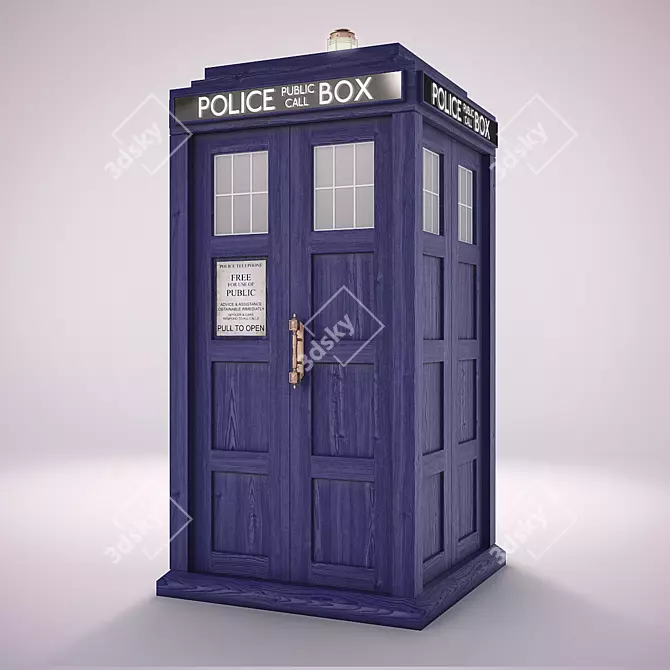 Classic Doctor Who TARDIS Model 3D model image 1