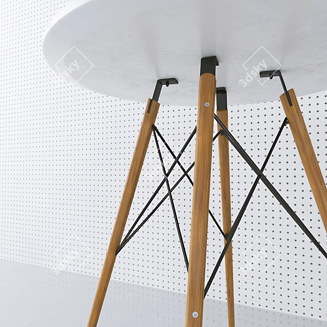 Elegant Eames DSW Table 3D model image 3