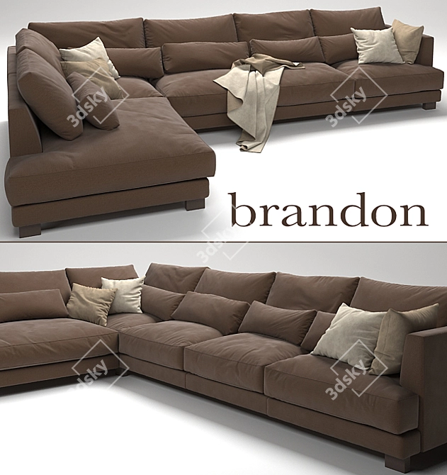 Title: Brandon Sofa: Stylish Comfort for Your Home 3D model image 1