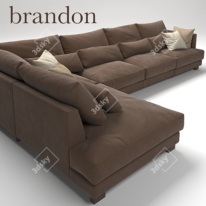 Title: Brandon Sofa: Stylish Comfort for Your Home 3D model image 2