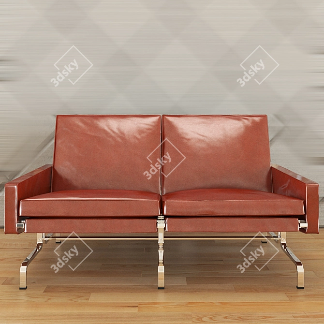 Luxury Leather Sofa: Exceptional Quality & Style 3D model image 3