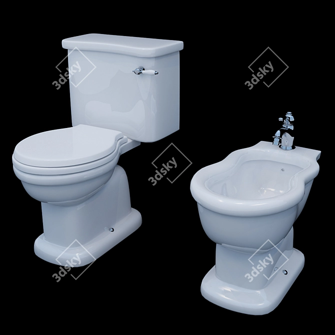 Elegant SBORDONI Palladio Bidet 3D model image 1