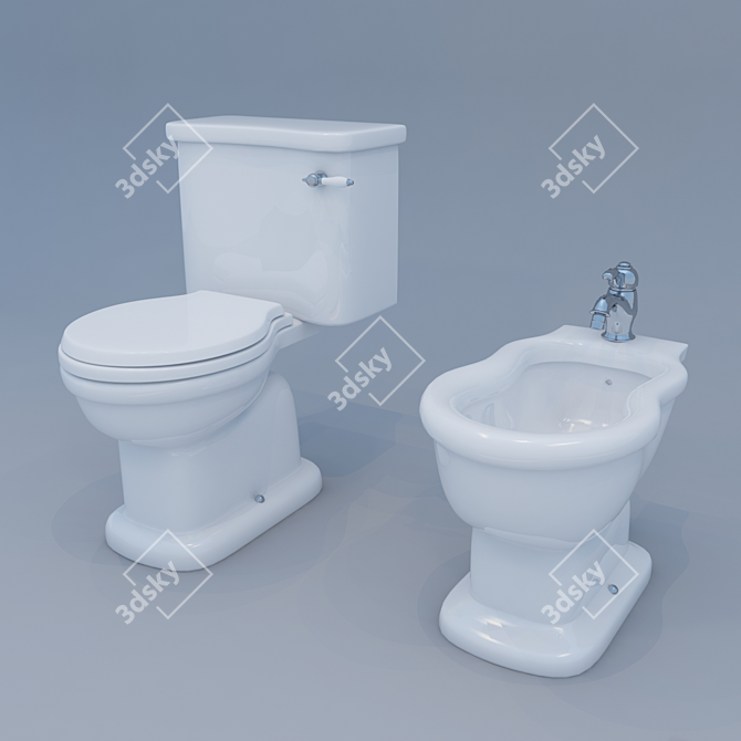 Elegant SBORDONI Palladio Bidet 3D model image 3