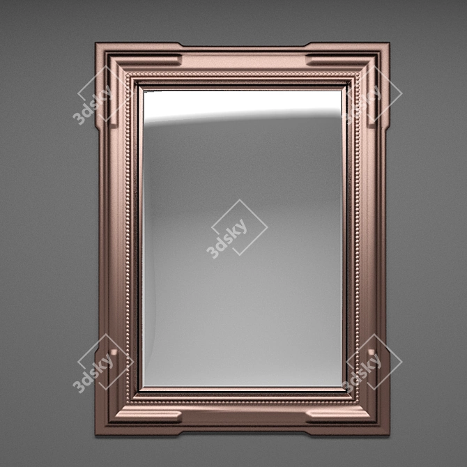 Sleek Open Frame Mirror 3D model image 1