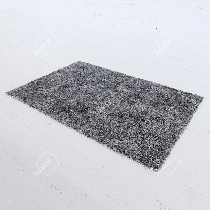 Fur-Geometric Grey Carpet 3D model image 1