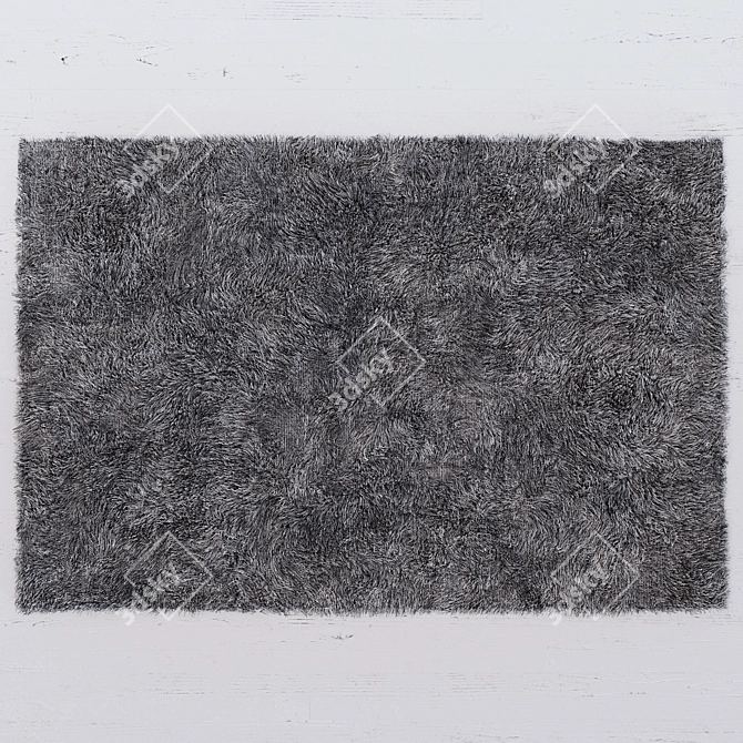 Fur-Geometric Grey Carpet 3D model image 2