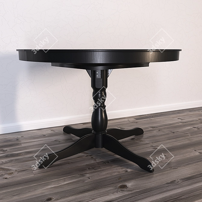 Classic IKEA INGATORP Dining Table 3D model image 2
