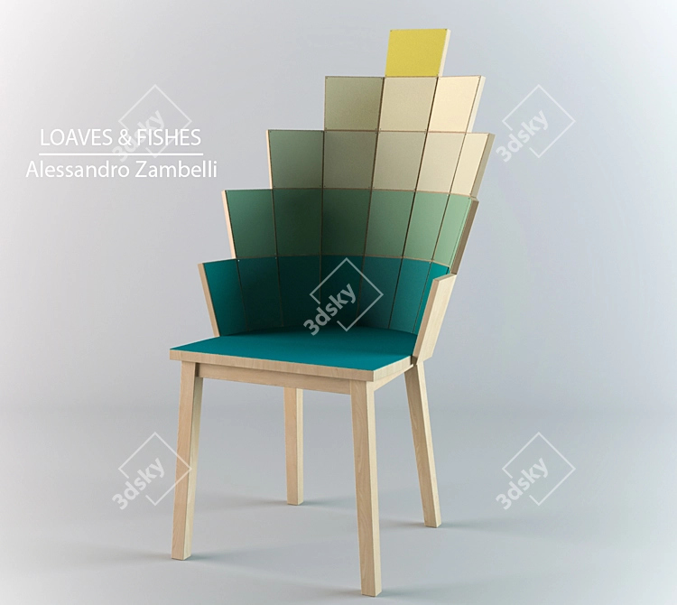Miraculous Mosaic Chair 3D model image 1