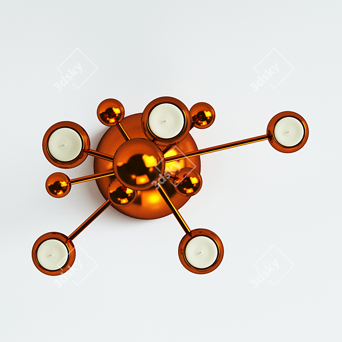 Modern Rotate Chandelier: Teluria 3D model image 3