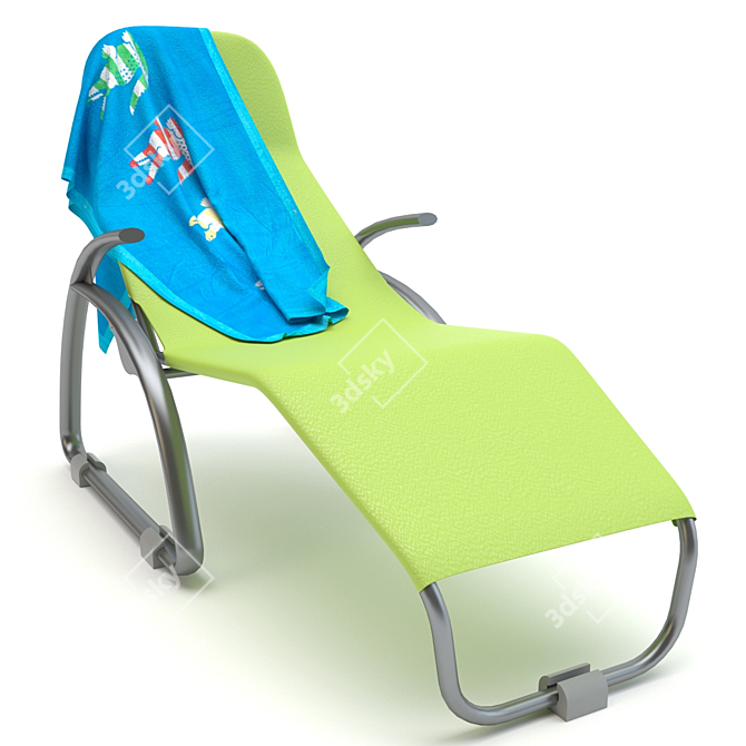 Sleek Sun Lounger 3D model image 1