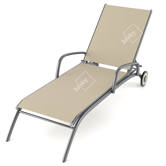 Modern Sunbed: Revitalize & Relax 3D model image 2