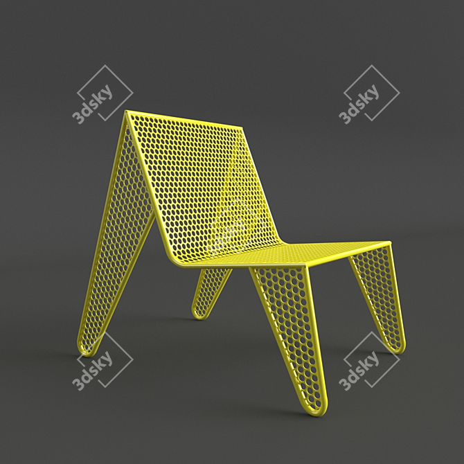 Reused Steel Coin Chair 3D model image 2