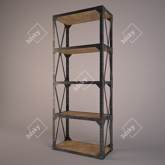 Sleek Loft Rack 3D model image 1