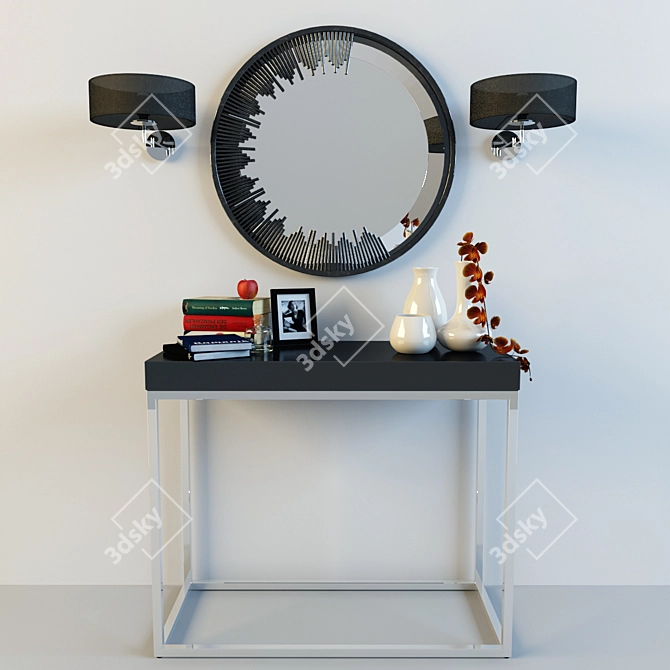 Minhou Mirror Set: Luxurious Reflection for Your Home 3D model image 1