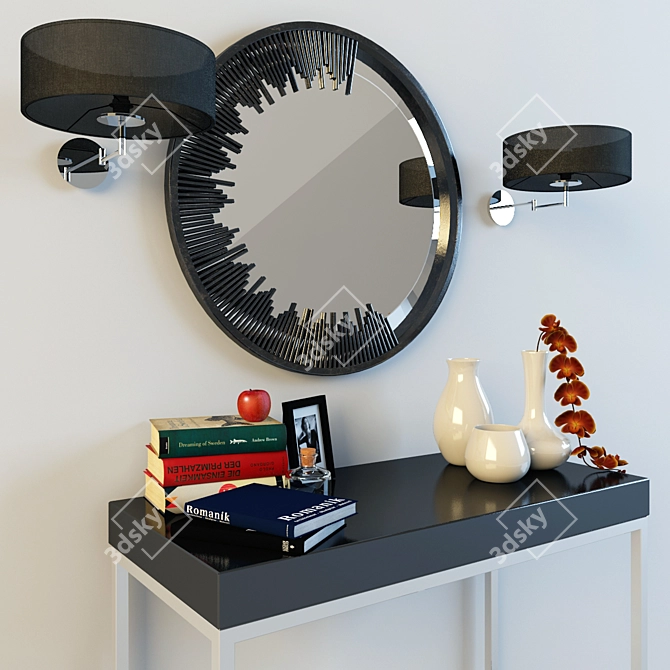 Minhou Mirror Set: Luxurious Reflection for Your Home 3D model image 2