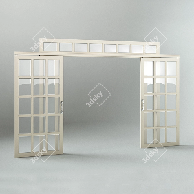 Sleek Sliding Door 3D model image 1